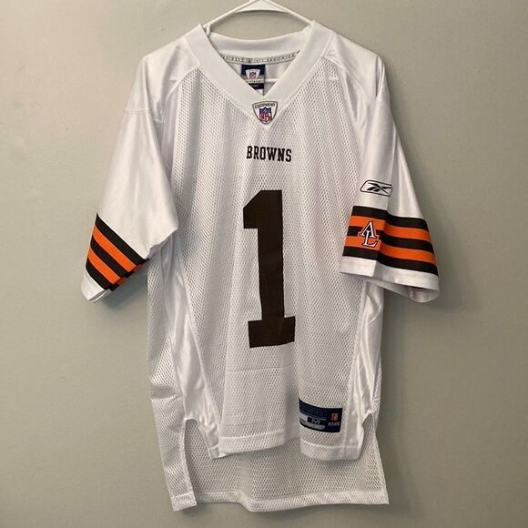 NFL Equipment Cleveland Browns white and black short sleeve shirt size M - Picture 4 of 10